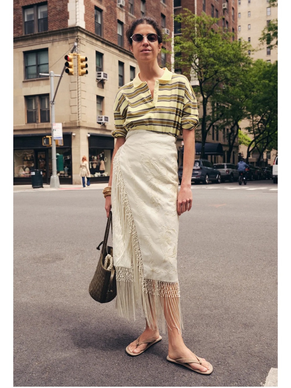 Zara ZW COLLECTION 100% LINEN EMBROIDERED MIDI SKIRT - Picture 10 of 11